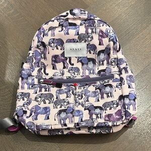 STATE Kids Elephant Print Backpack - Lavender and Lilac